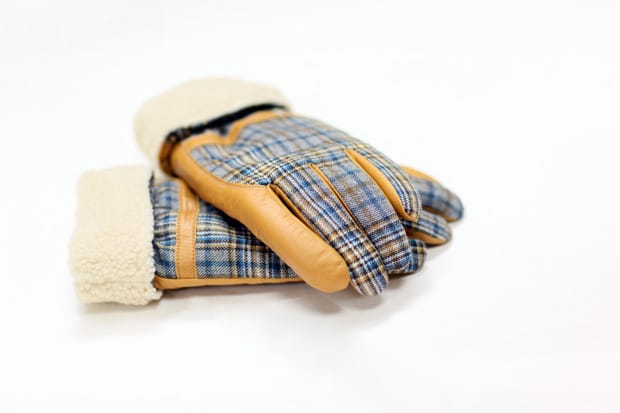 White Mountaineering Leather Bore Gloves