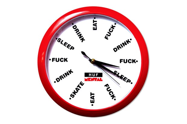 Skate Mental x HUF Wall Clock