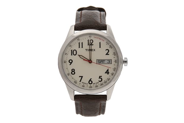 Timex for Club Monaco Brown Leather Field Watch
