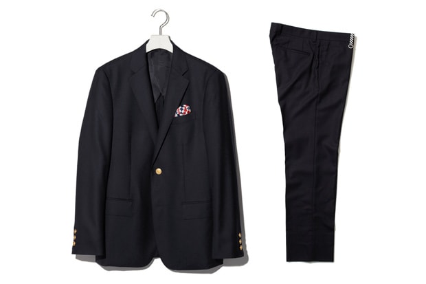 uniform experiment MAT WORSTED WOOL 2 BUTTON BLAZER / LOW WAIST SLACKS