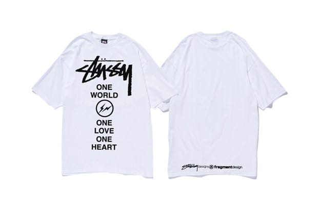 fragment design x Stussy "1 World, 1 Love, 1 Heart" for Japan T-Shirt