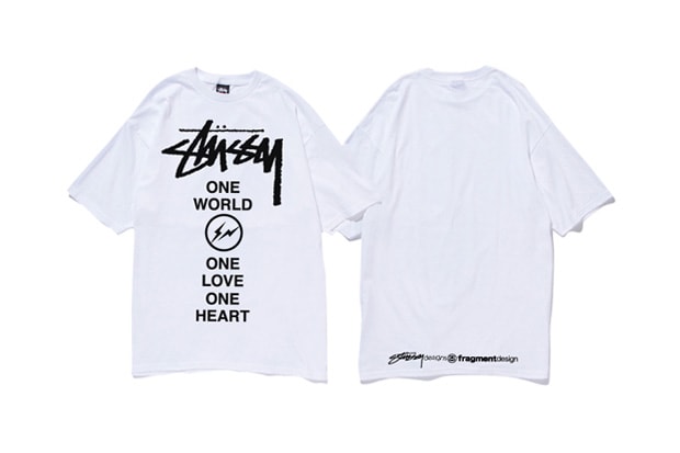 fragment design x Stussy "1 World, 1 Love, 1 Heart" for Japan T-Shirt