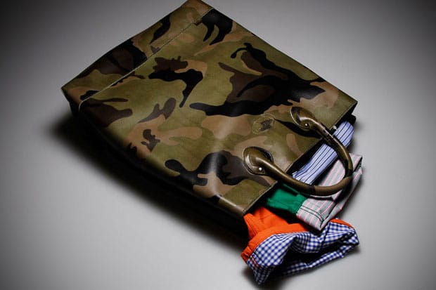 Junya Watanabe COMME des GARCONS MAN x Vanson Camo Cowhide Tote Bag