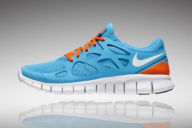 nike free run 2 blue orange