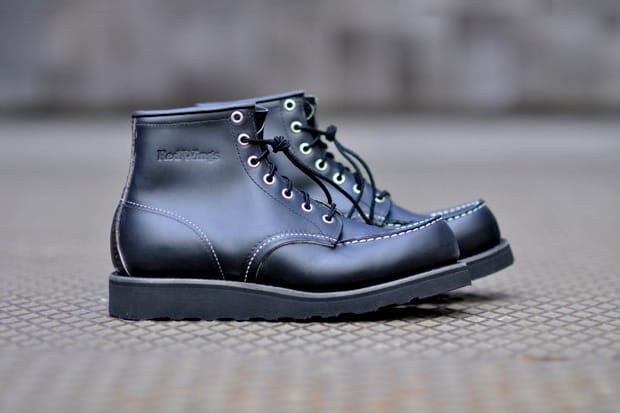 all black moc toe boots