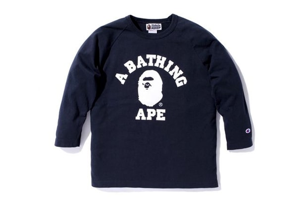 A Bathing Ape x Champion 3/4 Sleeve Shirt