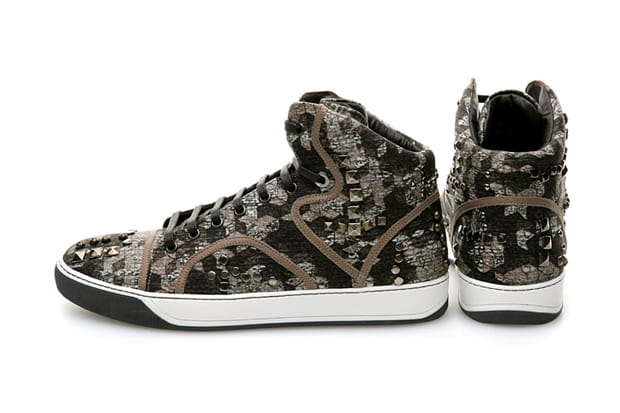 Lanvin "Camo Stud" High-Top Sneakers