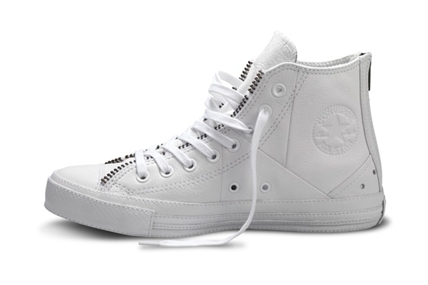 Schott NYC x Converse Chuck Taylor All Star White Leather Jacket