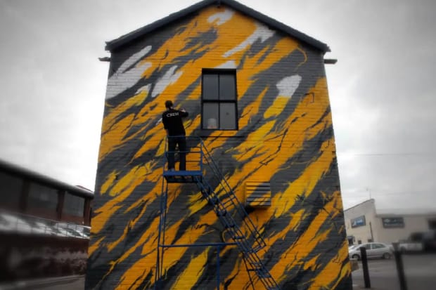 SheOne x White Walls "Black Lightning" Mural