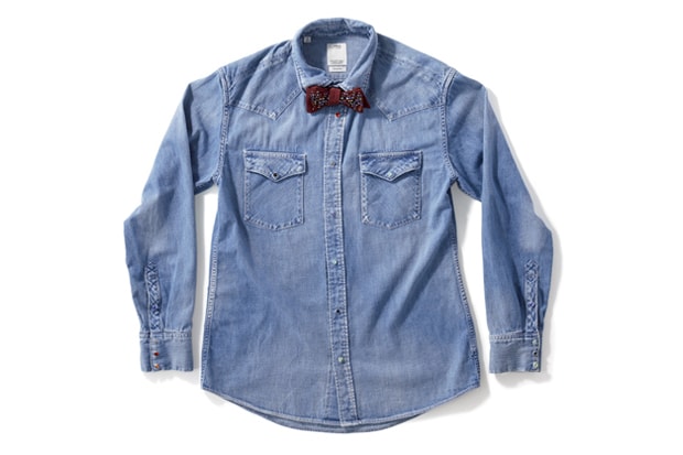 visvim x Swarovski Elements Bow Tie Denim Shirt