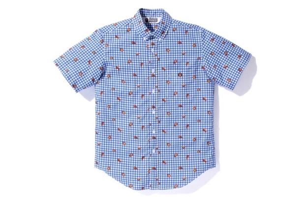 A Bathing Ape Baby Milo Gingham Short-Sleeve Button-Down Shirt