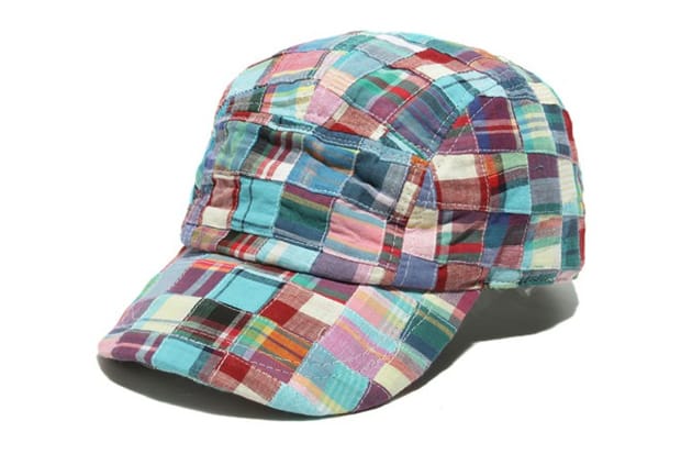 BEAMS Madras Patchwork 5 Panel Cap