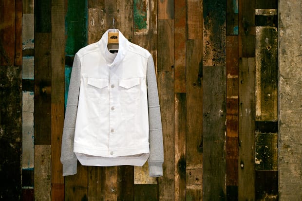 ISAORA Linen Blend Denim Combo Jacket