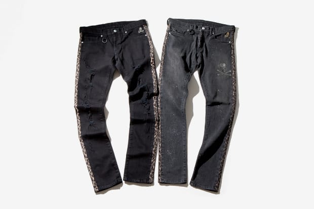 Roen "Leopard" Damaged Denim
