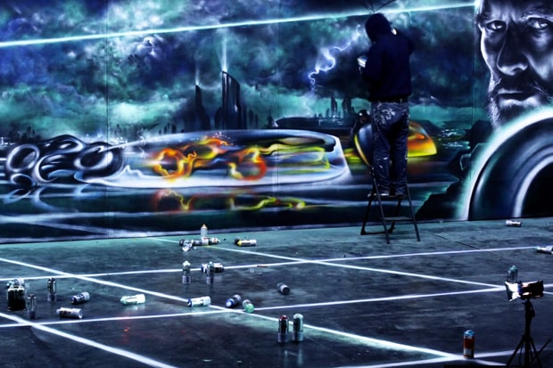 TRON: Legacy - Aerosol Mural