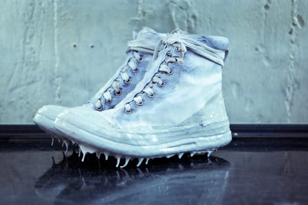 Carol Christian Poell "Object Dyed, No Seam Drip-Rubber" Leather Sneaker