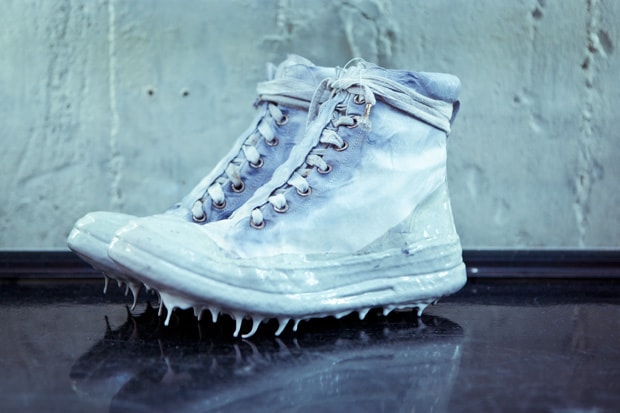 Carol Christian Poell "Object Dyed, No Seam Drip-Rubber" Leather Sneaker