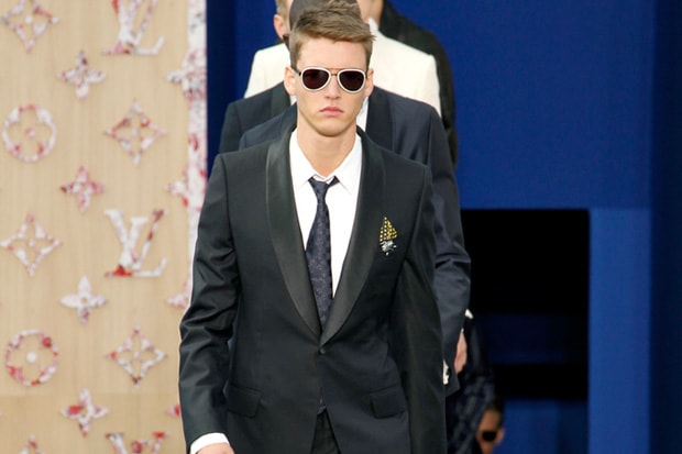 A model wears a creation of Louis Vuitton Men's fashion Spring-Summer 2011  collection presented during