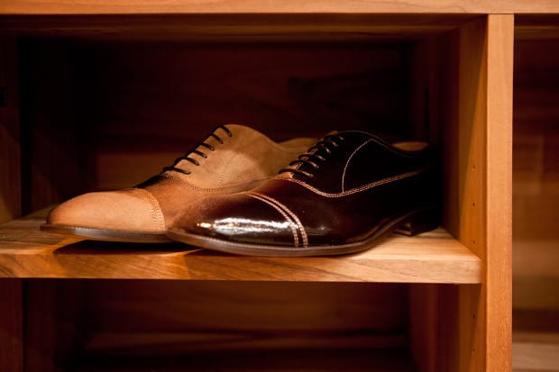 Maison Martin Margiela 2011 Pre-Fall Patent Shaded Lace-Up Shoe