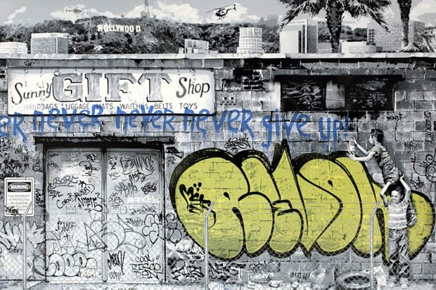 Mr. Brainwash x REVOK 'Never Give Up' Print