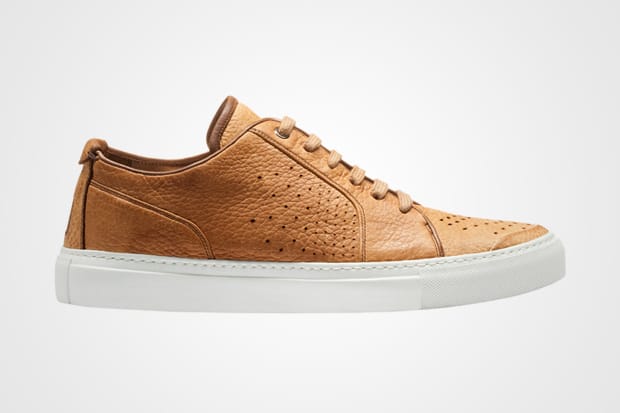 Yves Saint Laurent Leather Camel Low Top