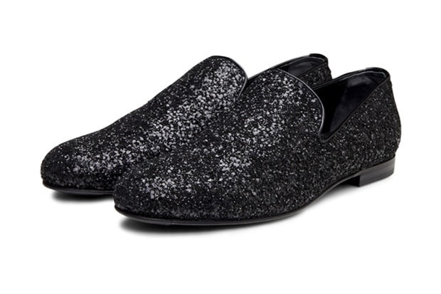 Jimmy Choo Glitter Penny Loafers
