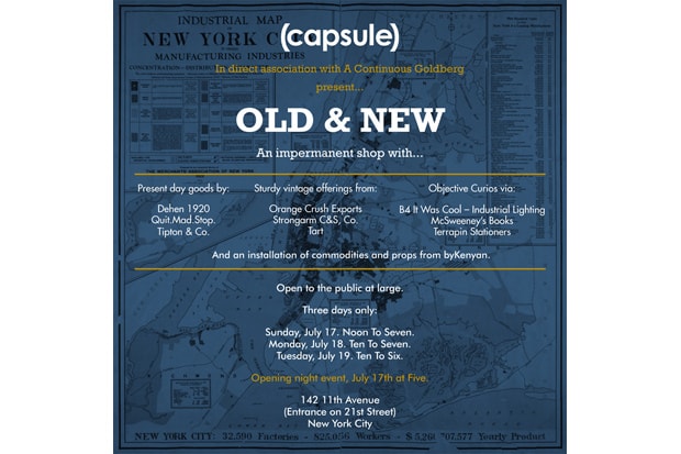 "Old & New" Pop-Up Shop New York