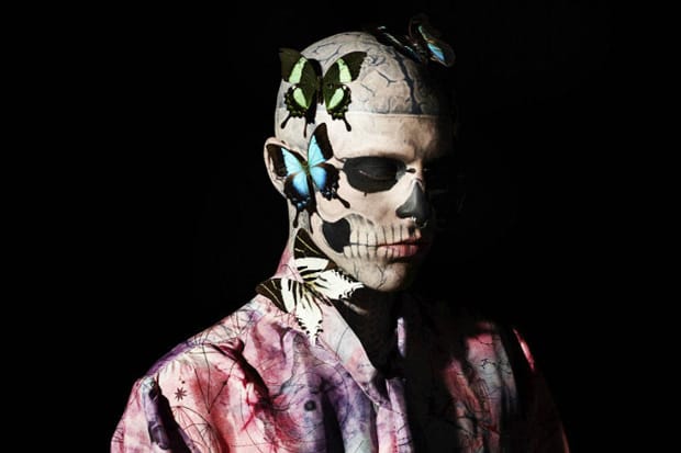 Rick Genest by Aline & Jacqueline Tappia for GQ Italia