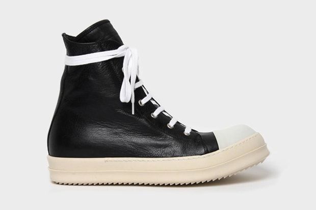 Rick Owens Men's High-Top Leather Sneakers