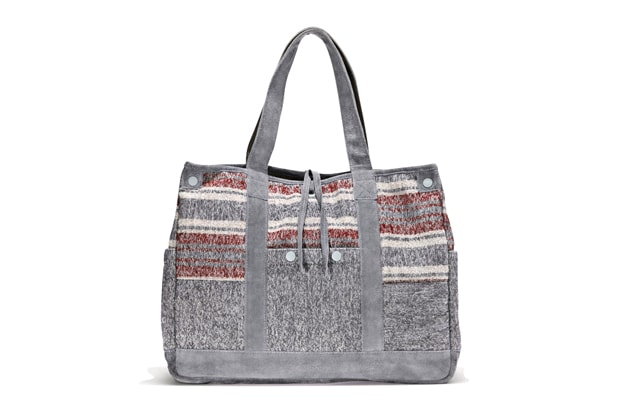 White Mountaineering x Porter Ring Yarn Blanket Border Tote Bag