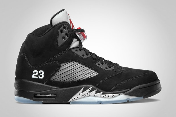 Air Jordan 5 Retro Black/Varsity Red - Metallic Silver