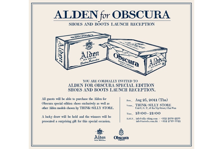 Alden for Obscura Shoes and Boots Launch Reception
