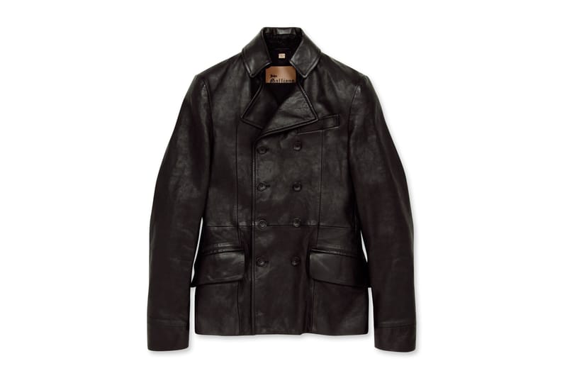 John Galliano Homme Leather P-Coat