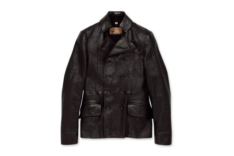 John Galliano Homme Leather P-Coat