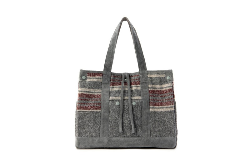 White Mountaineering x Porter RING YARN BLANKET BORDER TOTE BAG
