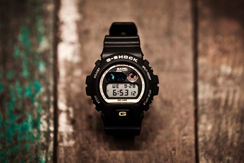 A Bathing Ape x Casio G-Shock DW-6900 Black/Gold