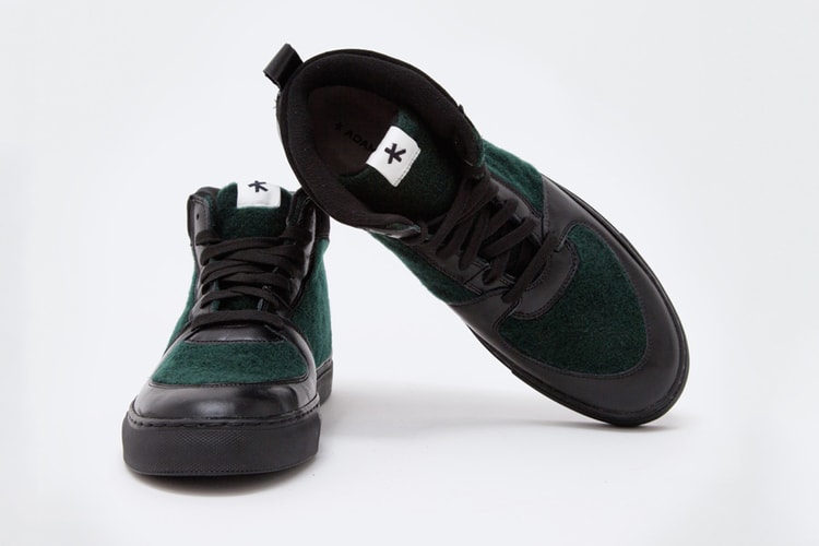 Adam Kimmel Leather Sneaker Black/Dark Green