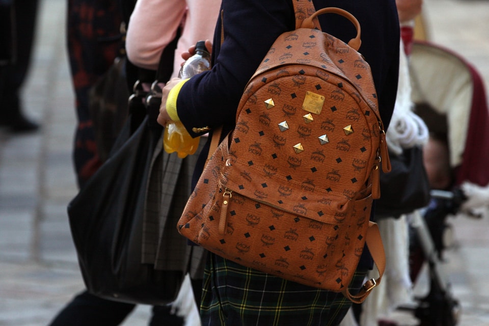 MCM Mini Heritage Satchel in Brown