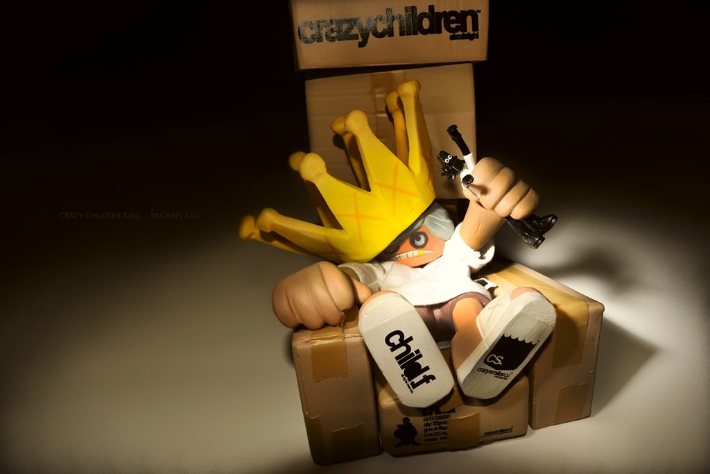 Figurine Michael Lau Crazysmiles Crazychildren No.16 The Bear White 2002 - BANDAI