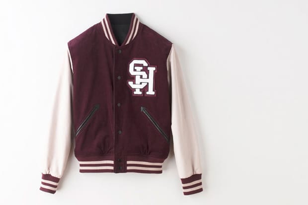 Shipley & Halmos Wooden Reversible Varsity Jacket 
