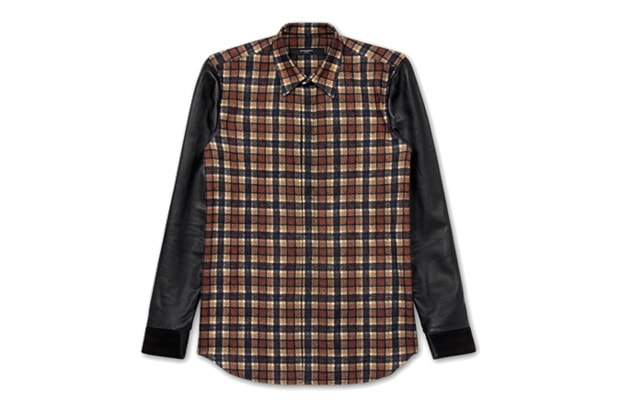 Givenchy Leather Sleeve Shirt