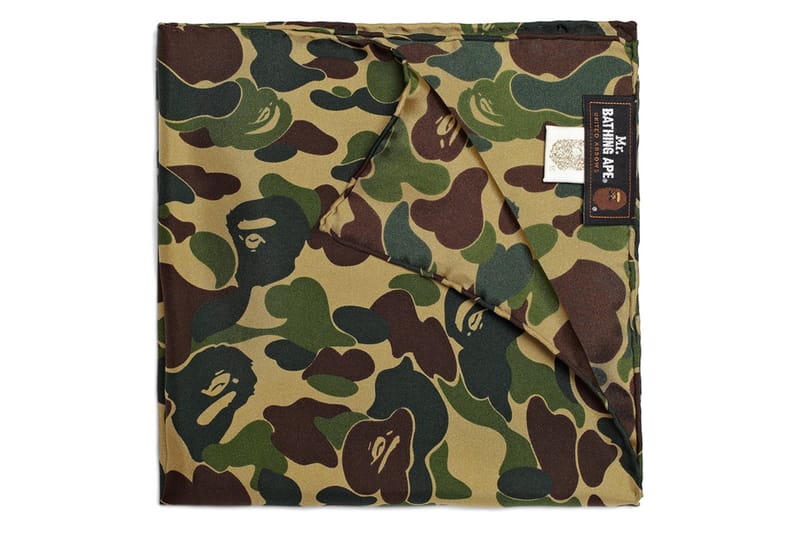 Mr. Bathing Ape Silk Camouflage Pocket Square