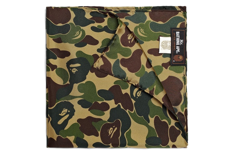 Mr. Bathing Ape Silk Camouflage Pocket Square