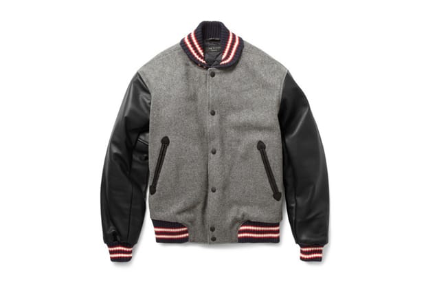 Rag & Bone Grey Wool-Blend Varsity Jacket