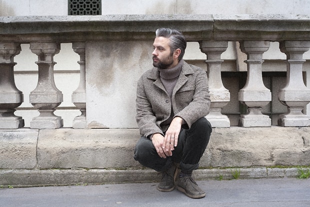 S.E.H KELLY Hopsack Tweed Neat Jacket