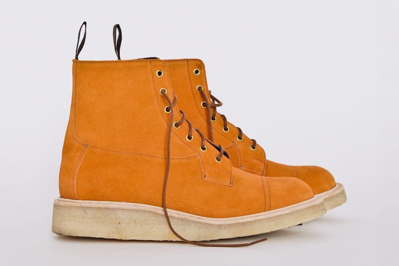 Très Bien Shop x Tricker's Orange Suede Super Boots