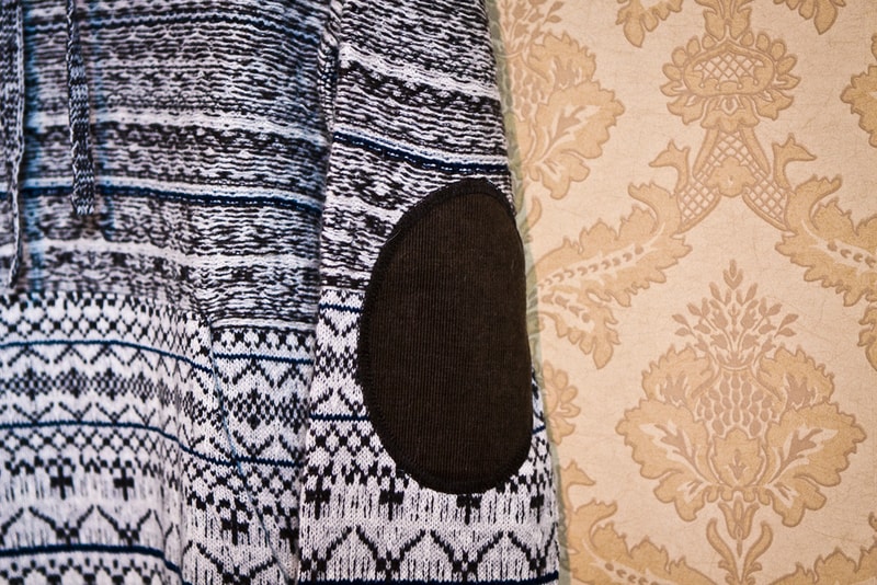 White Mountaineering Jacquard Knit Stratum Pattern Parka