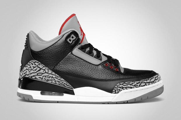 Air Jordan 3 Retro Black/Varsity Red-Cement Grey