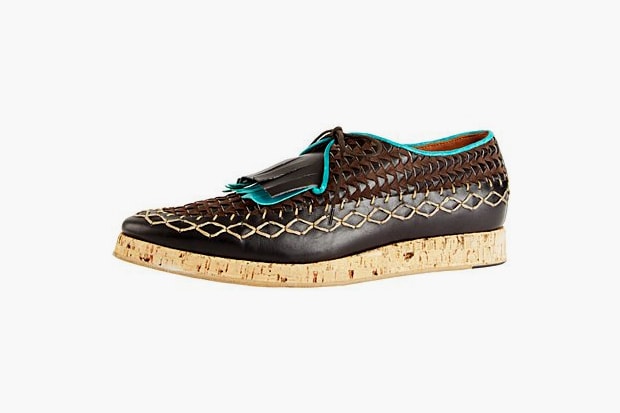 Burberry Prorsum 2012 Spring/Summer Wedge Sole Woven Leather Shoes