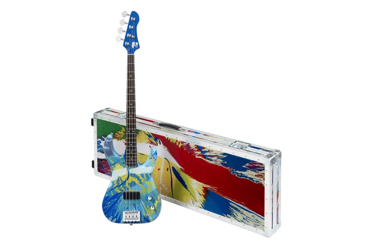 Damien Hirst x Flea Color Spin Bass Guitars